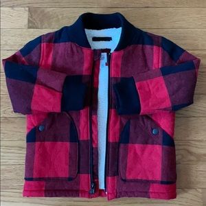 Buffalo Plaid Sherpa Lined Jacket